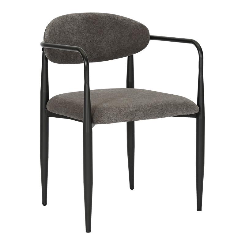 Καρέκλα - Πολυθρόνα Kalone ύφασμα σε ανθρακί απόχρωση 56x55x78εκ