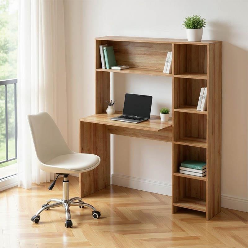 Γραφείο με βιβλιοθήκη Janson σε oak απόχρωση 113.2x40x141.8εκ