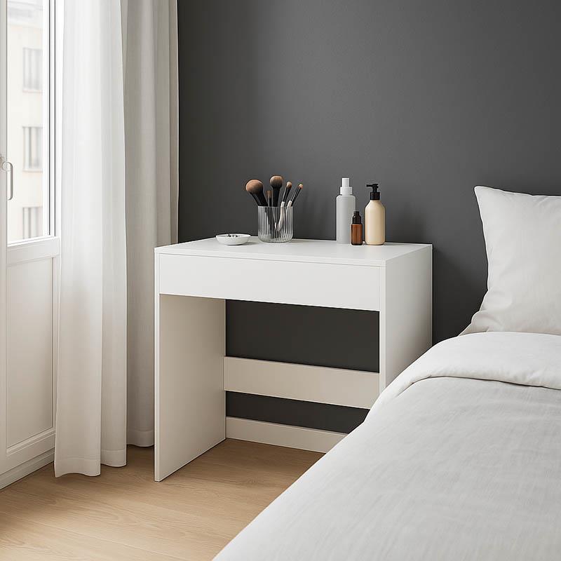 Κονσόλα-τουαλέτα κρεβατοκάμαρας Artemisia σε λευκή απόχρωση 90x45x76.8εκ