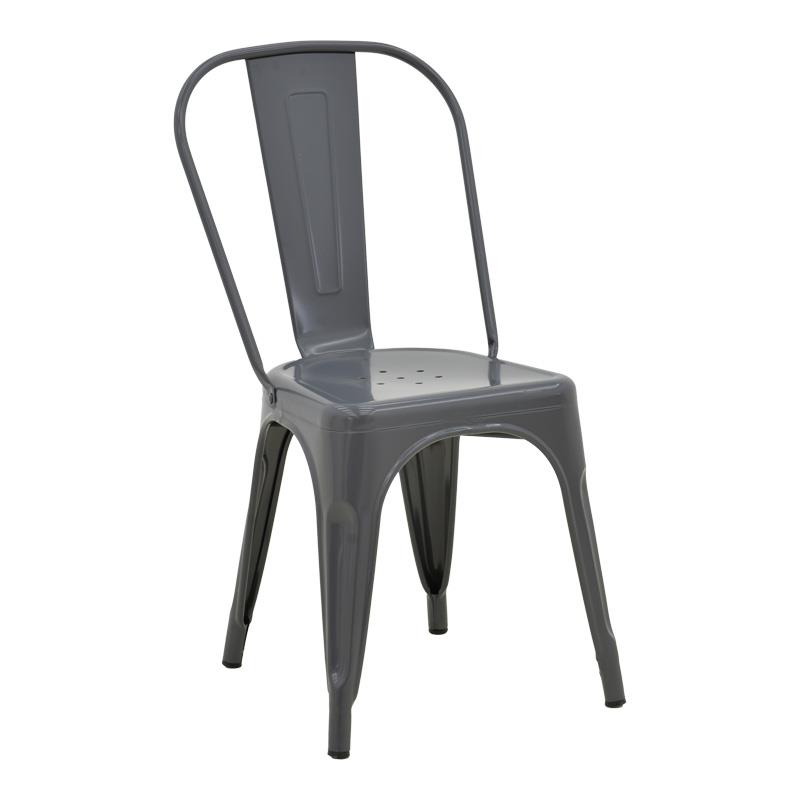 Καρέκλα Utopia μέταλλο σε ανθρακί απόχρωση 44x44x85εκ