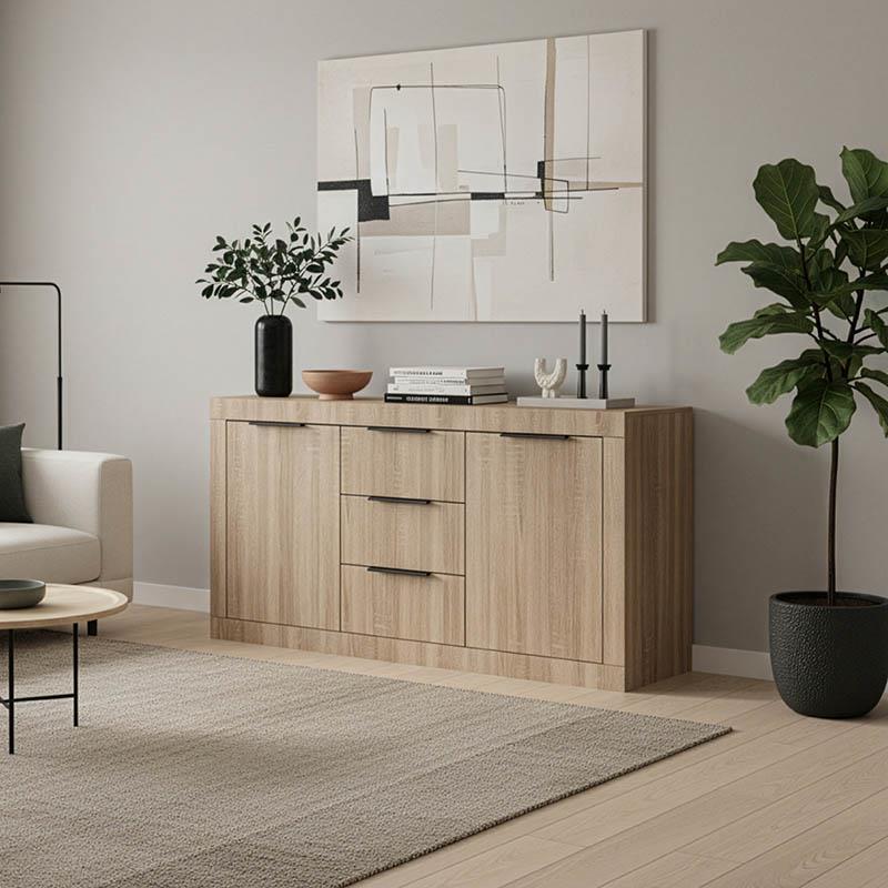 Μπουφές Doha σε sonoma απόχρωση 150x45x80.5εκ