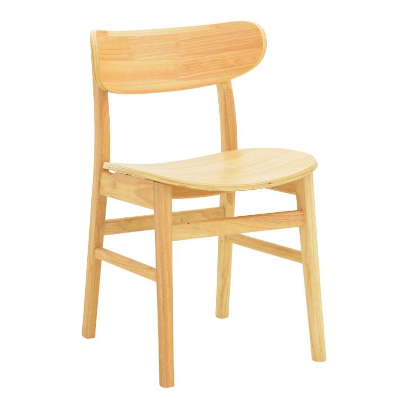 Καρέκλα Lumnia rubberwood σε φυσική απόχρωση 46x50x76εκ