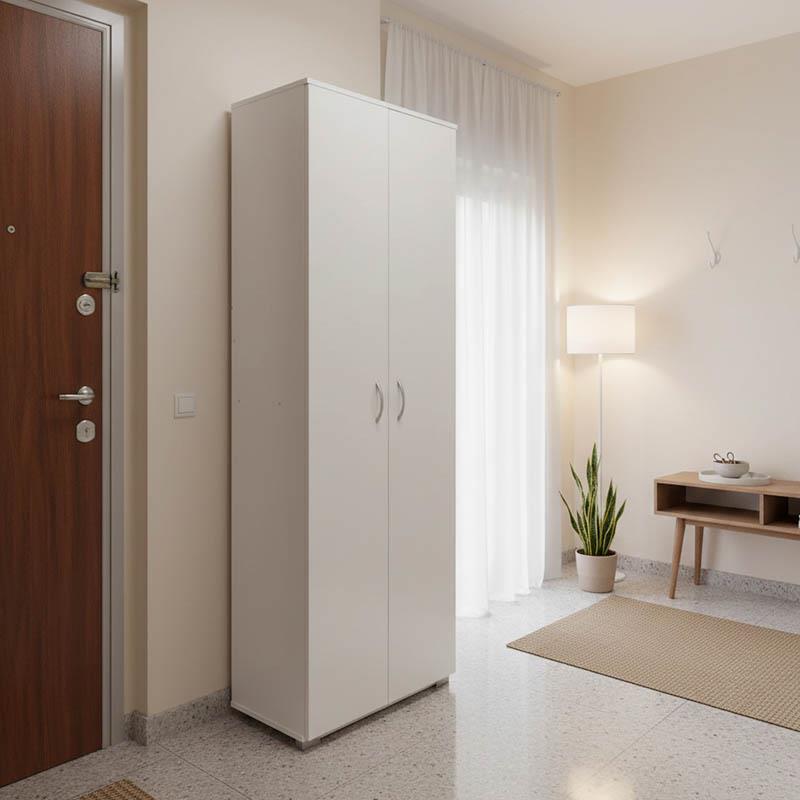 Παπουτσοθήκη - Ντουλάπα εισόδου Racka σε Λευκό 58x34x186εκ