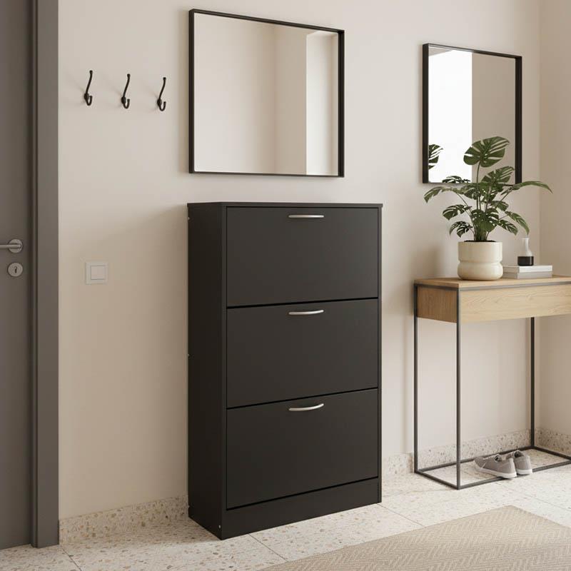 Παπουτσοθήκη Savaz σε ανθρακί απόχρωση 60x24x114εκ