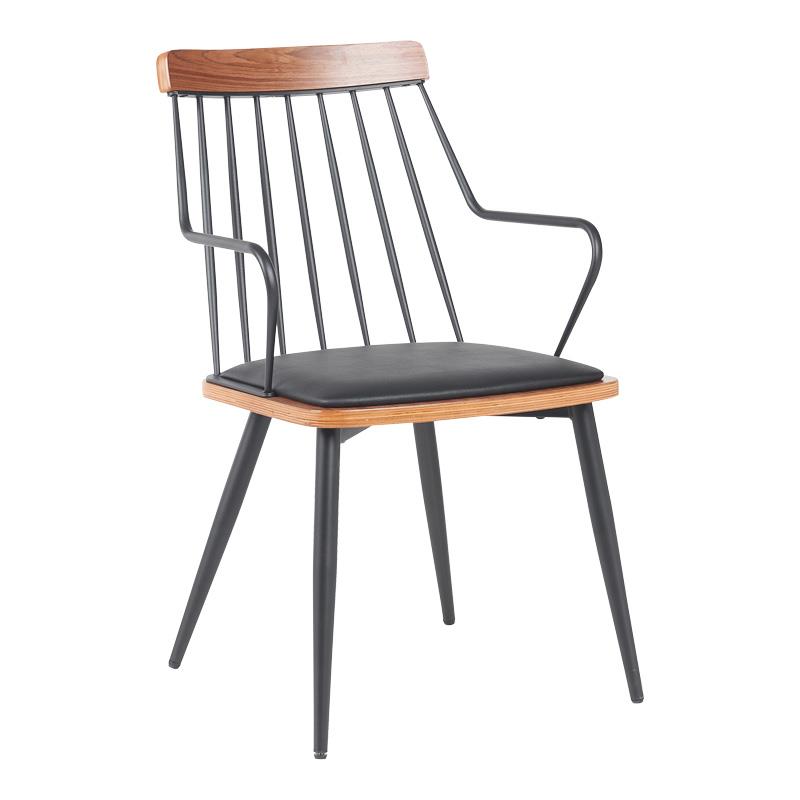 Καρέκλα - Πολυθρόνα Posse μέταλλο μαύρο-καρυδί ξύλο-μαύρο pu 52x59x83εκ Καρέκλα - Πολυθρόνα Posse μέταλλο μαύρο-καρυδί ξύλο-μαύρο pu 52x59x83εκ