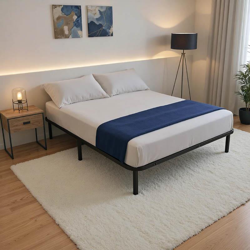 Σομιές μεταλλικός Amaso σε μαύρη απόχρωση 160x200x28εκ