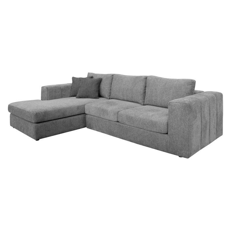 Γωνιακός Καναπές Mondiva Fylliana Αριστερή γωνία Γκρί χρώμα 280x180x83εκ Γωνιακός Καναπές Mondiva Fylliana Αριστερή γωνία Γκρί χρώμα 280x180x83εκ