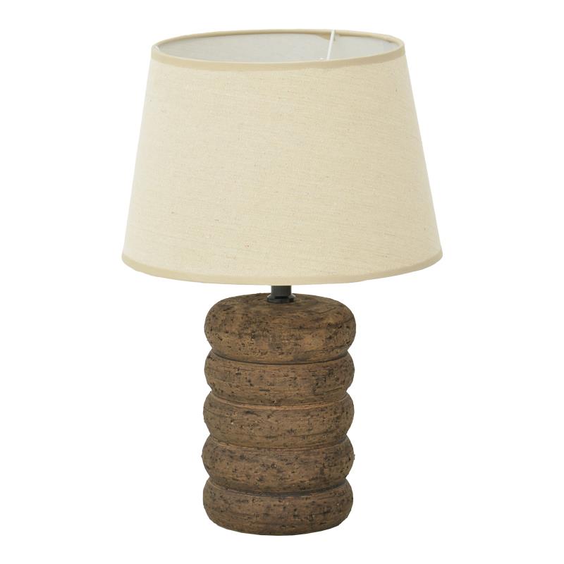 Επιτραπέζιο φωτιστικό Graike Inart Ε27 κεραμικό σε γκρι antique-μπεζ απόχρωση Φ26x37εκ