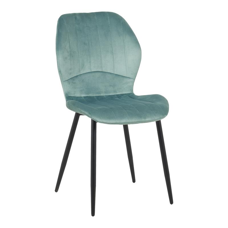 Καρέκλα Jelour βελούδο σε φυστικί απόχρωση 46.5x60x84εκ