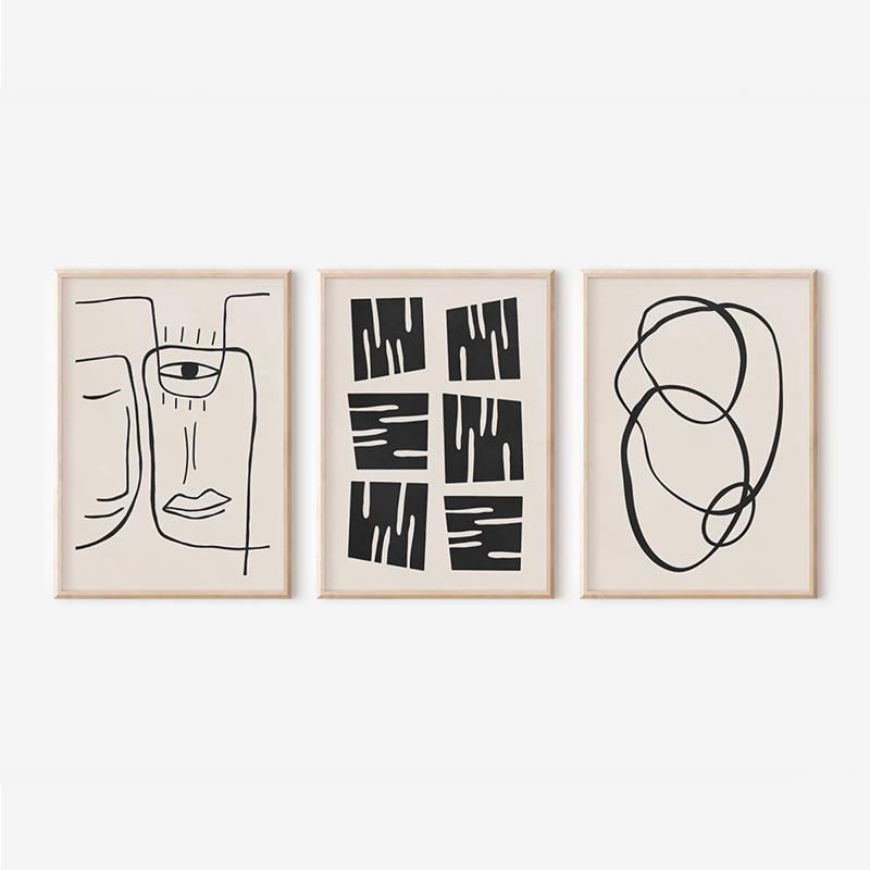 Πίνακας Lumora τρίπτυχος με ψηφιακή εκτύπωση και πλαίσιο 33x1.5x48εκ