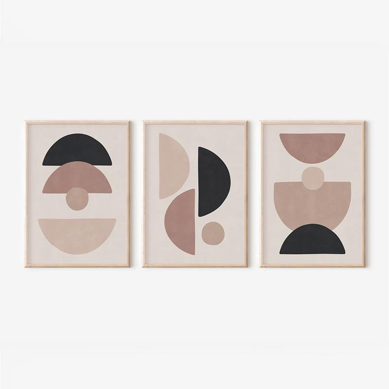 Πίνακας Veyra τρίπτυχος με ψηφιακή εκτύπωση και πλαίσιο 33x1.5x48εκ