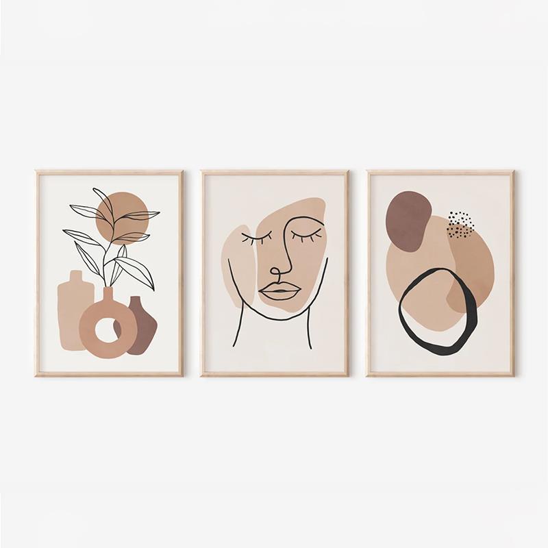 Πίνακας Grende τρίπτυχος με ψηφιακή εκτύπωση και πλαίσιο 33x1.5x48εκ