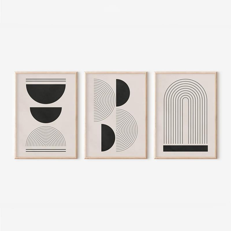 Πίνακας Nuvia τρίπτυχος με ψηφιακή εκτύπωση και πλαίσιο 33x1.5x48εκ