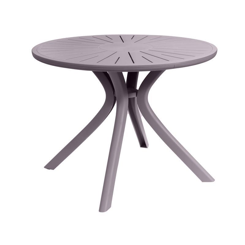 Τραπέζι Πλαστικό FL8100 Fylliana Στρογγυλό Γκρί χρώμα Φ100x75εκ