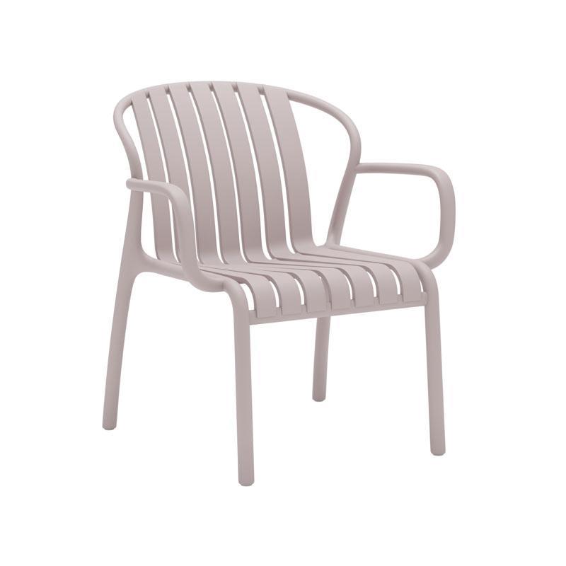 Καρέκλα Κήπου Zenya Fylliana Πολυπροπυλένιο σε Cappuccino χρώμα  82x60x75εκ