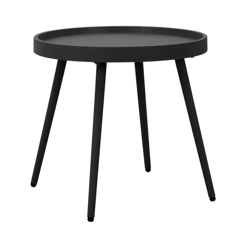 Τραπεζάκι Κήπου Solin Fylliana Πολυπροπυλένιο σε Μαύρο χρώμα 49x49x46εκ