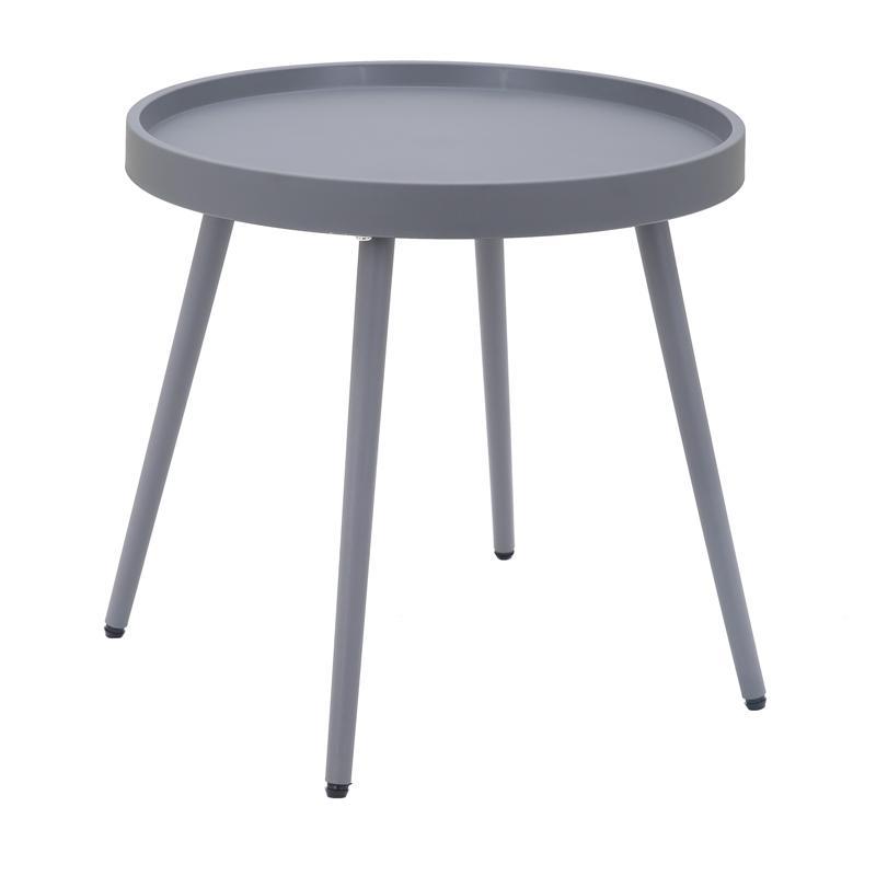 Τραπεζάκι Κήπου Solin Fylliana Πολυπροπυλένιο σε Γκρί χρώμα 49x49x46εκ