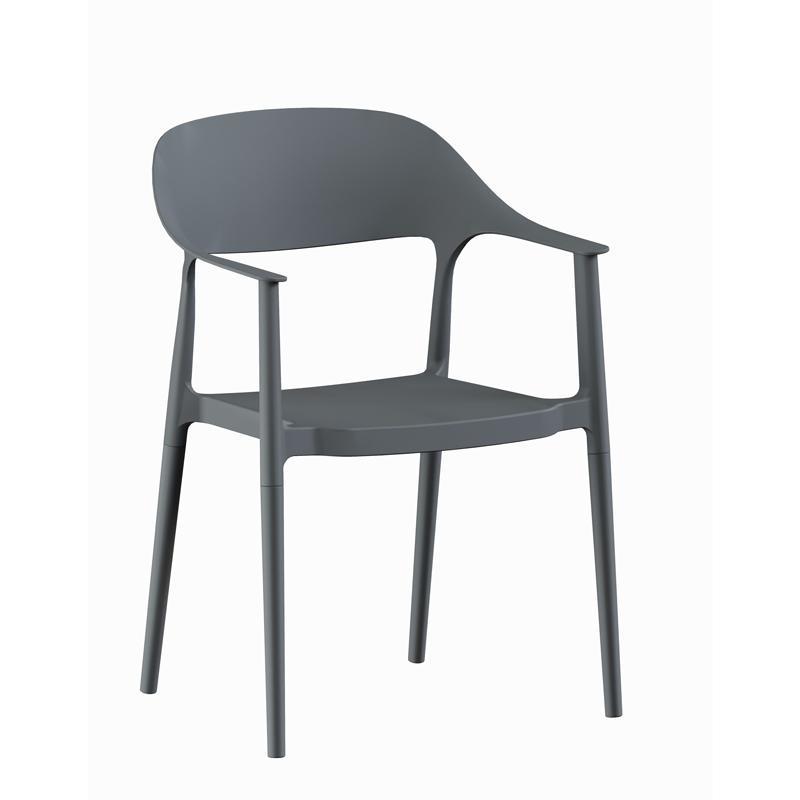 Καρέκλα Κήπου Aven Fylliana Πολυπροπυλένιο σε Γκρί χρώμα  55x54x83εκ