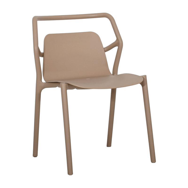 Καρέκλα Κήπου FL810 Fylliana Πολυπροπυλένιο Μπέζ με UV προστασία 59x54x78εκ