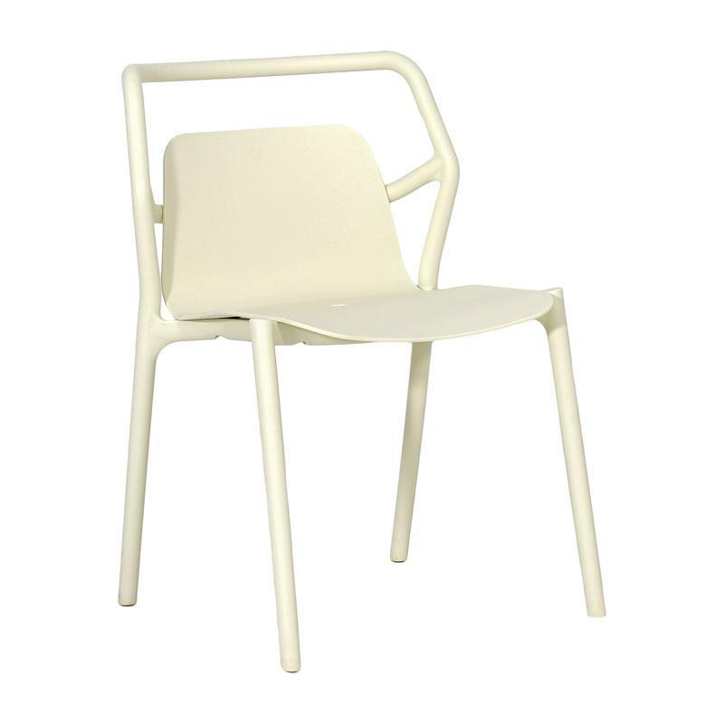 Καρέκλα Κήπου FL810 Fylliana Πολυπροπυλένιο Κρέμ με UV προστασία 59x54x78εκ