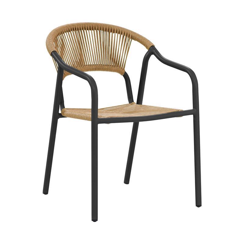 Καρέκλα Κήπου Solace Fylliana Γκρί - Φυσικό χρώμα 56x65x82εκ