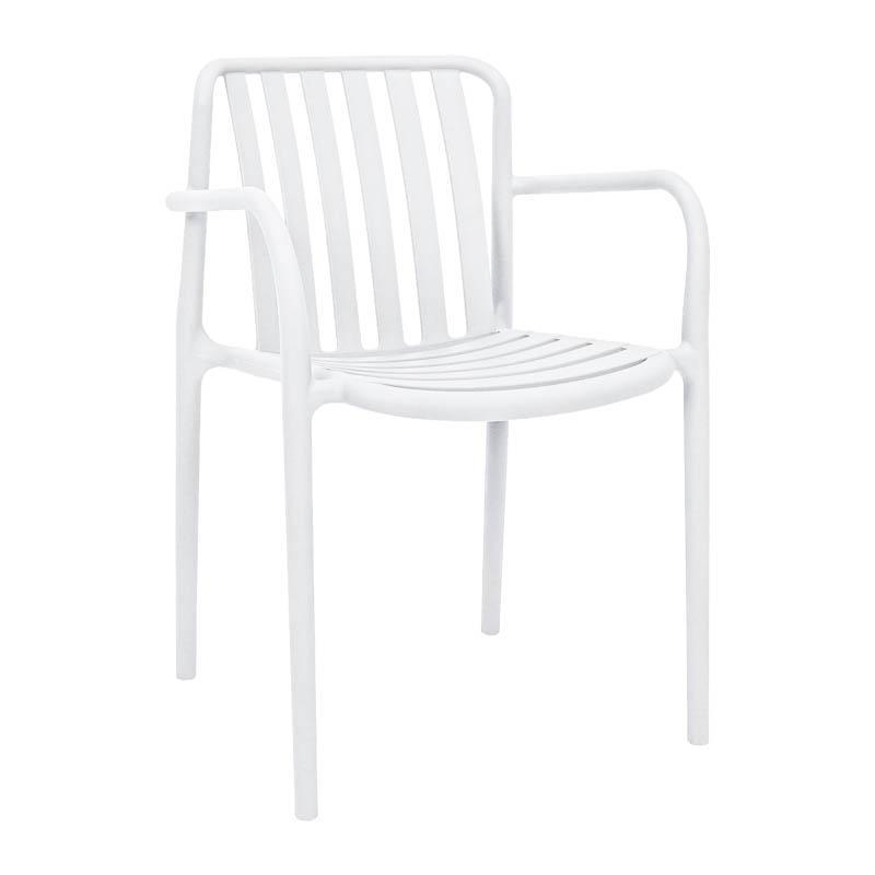 Καρέκλα Κήπου Sophia Fylliana Πολυπροπυλένιο Λευκό με UV προστασία 57x58x82εκ