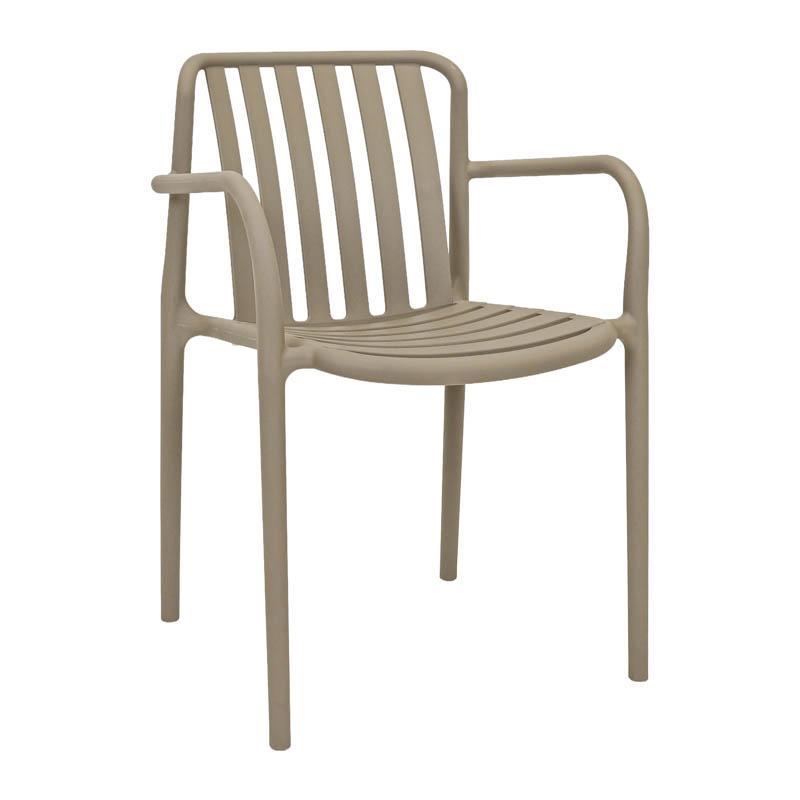 Καρέκλα Κήπου Sophia Fylliana Πολυπροπυλένιο Χακί με UV προστασία 57x58x82εκ