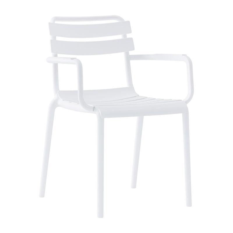 Καρέκλα Κήπου Olivia Fylliana Πολυπροπυλένιο Λευκό με UV προστασία 43x58x81εκ