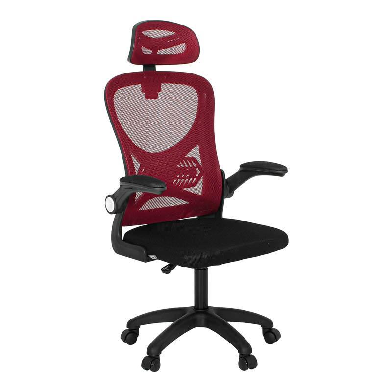 Καρέκλα Γραφείου FL850 Fylliana Κόκκινο - Μαύρο χρώμα 63x55x101εκ