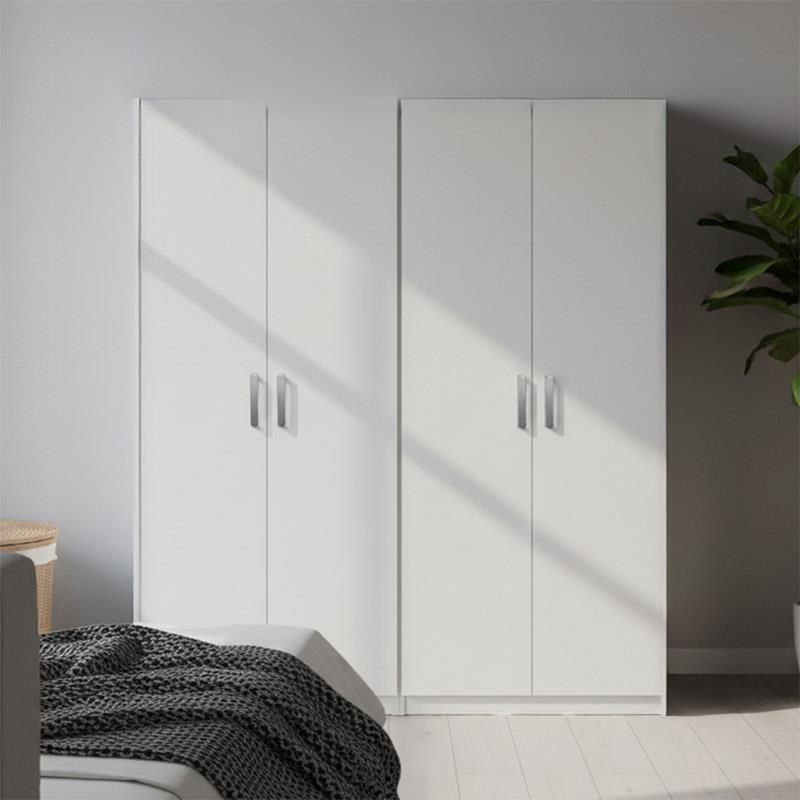 Ντουλάπα τετράφυλλη Lego Ι λευκή 160x42x180εκ