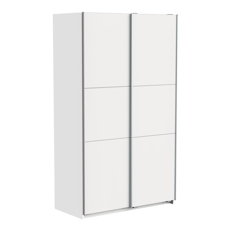 Ντουλάπα ρούχων Kawen δίφυλλη με συρόμενες πόρτες σε λευκό 116.5x60x203εκ Ντουλάπα ρούχων Kawen δίφυλλη με συρόμενες πόρτες σε λευκό 116.5x60x203εκ