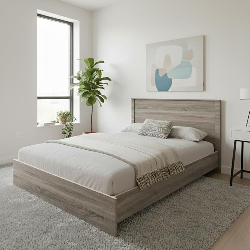 Κρεβάτι Athos Ημίδιπλο σε sonoma απόχρωση 140x200εκ