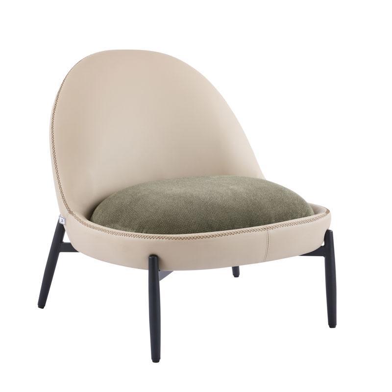 Πολυθρόνα FL829 Fylliana Λαδί ύφασμα με Μεταλλικά πόδια 74x84x80εκ