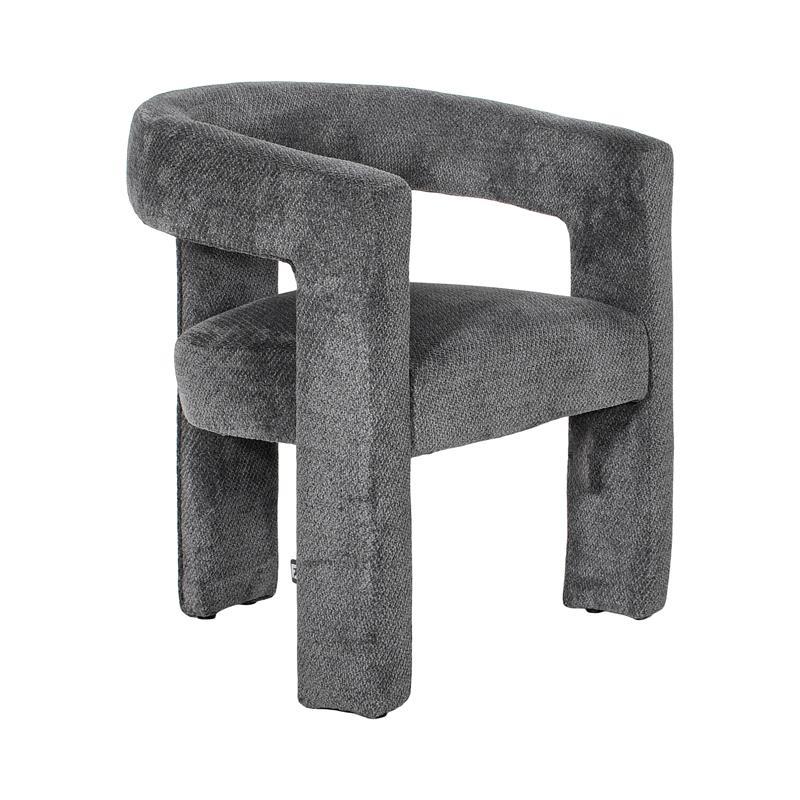 Καρέκλα Τραπεζαρίας FL6493 Fylliana Ανθρακί ύφασμα 64x56x75εκ