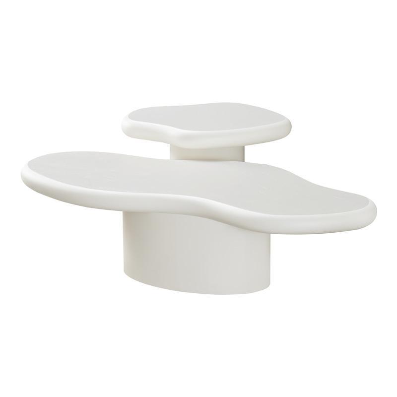 Σετ Τραπεζάκια Σαλονιού 2τεμ. Concretto Fylliana Λευκό με Υφή Τσιμέντου 121x52x32εκ & 58x44x41εκ Σετ Τραπεζάκια Σαλονιού 2τεμ. Concretto Fylliana Λευκό με Υφή Τσιμέντου 121x52x32εκ & 58x44x41εκ