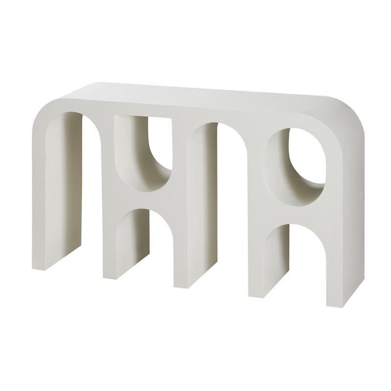 Κονσόλα Concretto Fylliana Λευκό με Υφή Τσιμέντου χρώμα 140x35x80εκ Κονσόλα Concretto Fylliana Λευκό με Υφή Τσιμέντου χρώμα 140x35x80εκ