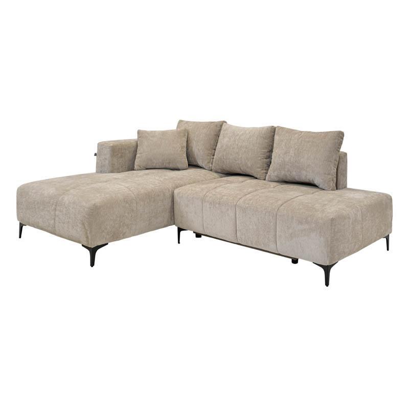 Γωνιακός Καναπές - Κρεβάτι Jasper Fylliana Αριστερή γωνία Μπέζ Ύφασμα 255x170x90εκ