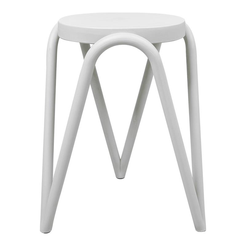 Σκαμπό Serzona pp σε λευκή απόχρωση Φ27x45,5εκ.