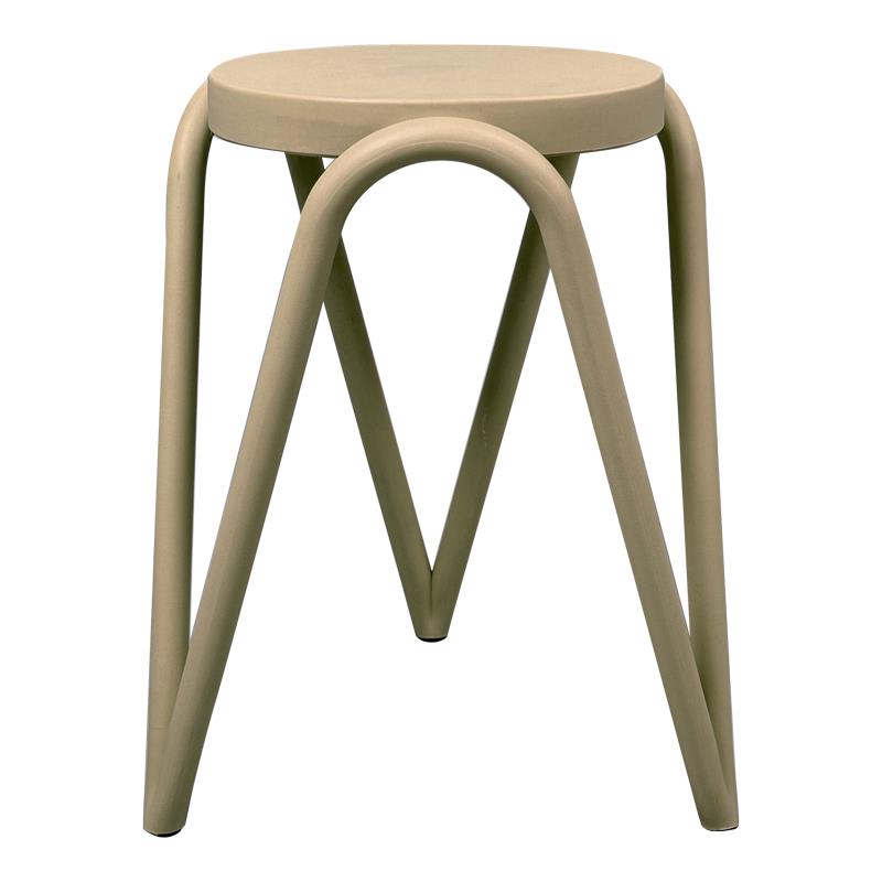 Σκαμπό Serzona pp σε απόχρωση cappuccino Φ27x45,5εκ.