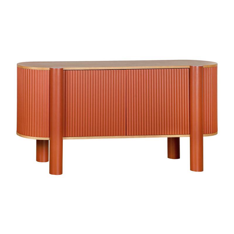 Μπουφές Elington Fylliana Οβάλ Φυσικό - Πορτοκαλί χρώμα 160x40x80εκ