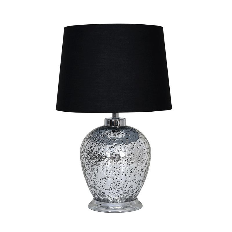 Επιτραπέζιο Φωτιστικό FL24518 Fylliana Γυάλινο Ασημί χρώμα 33x52εκ