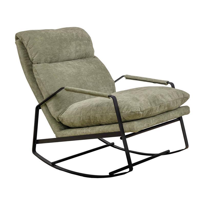 Πολυθρόνα Κουνιστή Marlow Fylliana Πράσινο χρώμα 100x67x92εκ