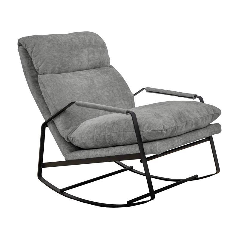 Πολυθρόνα Κουνιστή Marlow Fylliana Γκρί χρώμα 100x67x92εκ