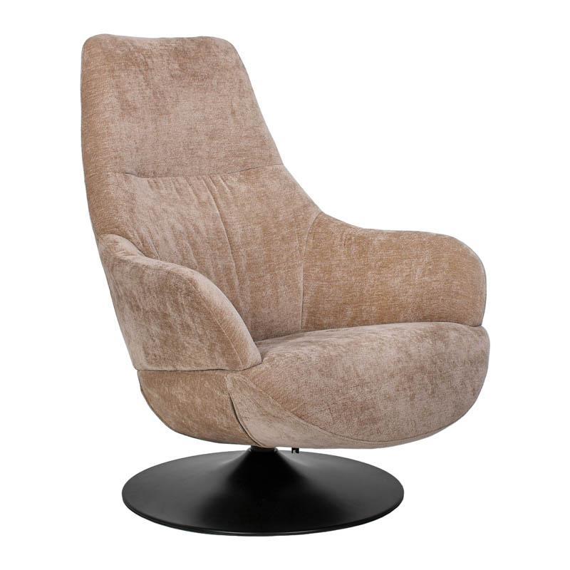 Πολυθρόνα Περιστρεφόμενη Cosmo Fylliana Camel χρώμα 88x74x97εκ