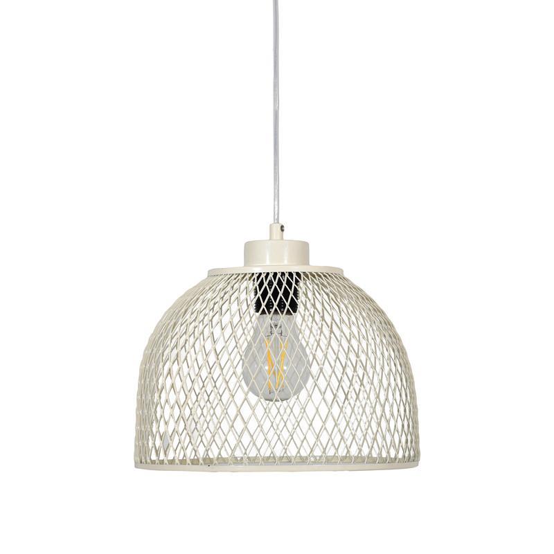 Φωτιστικό Οροφής Μονόφωτο FL364 Fylliana Μεταλλικό με Καπέλο Πλέγμα Κρέμ χρώμα 25x18εκ Φωτιστικό Οροφής Μονόφωτο FL364 Fylliana Μεταλλικό με Καπέλο Πλέγμα Κρέμ χρώμα 25x18εκ