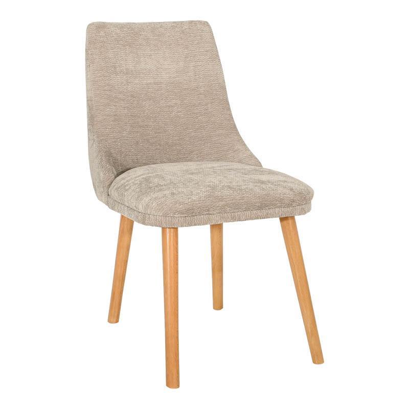 Καρέκλα Τραπεζαρίας Celestina Fylliana Μπέζ Ύφασμα 45x50x85εκ