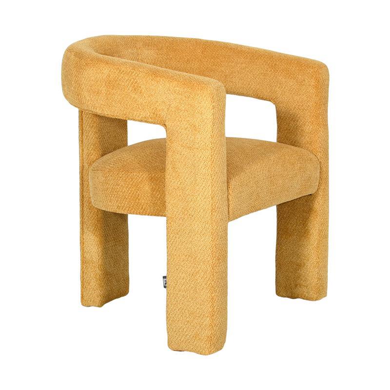 Καρέκλα Τραπεζαρίας FL6493 Fylliana Ύφασμα Μουσταρδί χρώμα 64x56x75εκ