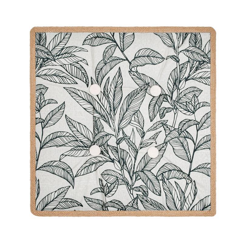 Μαξιλάρι Καρέκλας Opulent Fylliana Μπέζ - Μαύρο χρώμα 40x40x8εκ