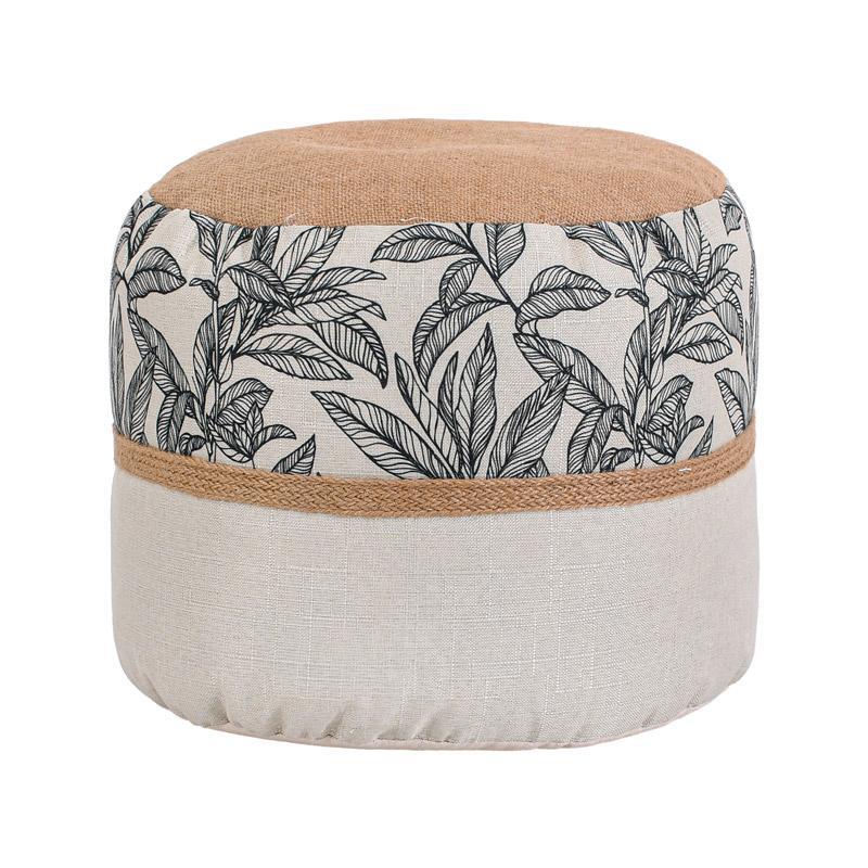 Σκαμπό Opulent FL532 Fylliana Μπέζ - Μαύρο χρώμα 35x30εκ