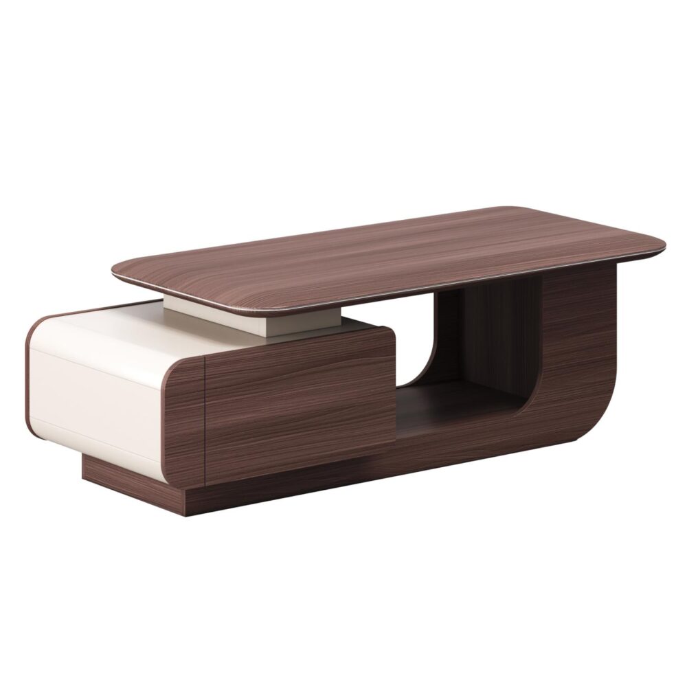 Τραπεζάκι Σαλονιού C2150 Σειρά Γραφείου PRESIDENT Μελαμίνη σε Καρυδί - Μπέζ 140x60x45Υεκ